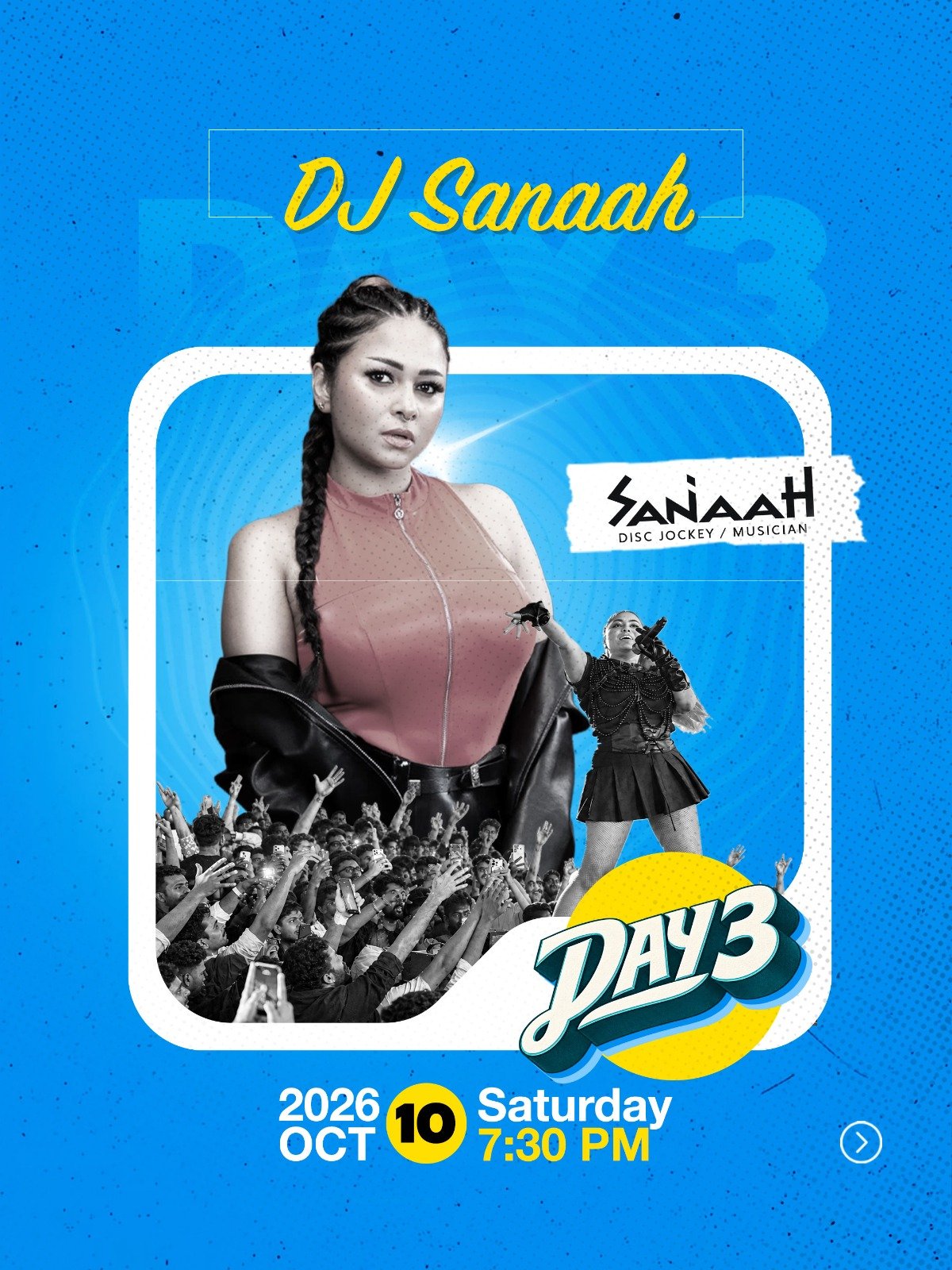 DJ Sanaah Live EDM Poster