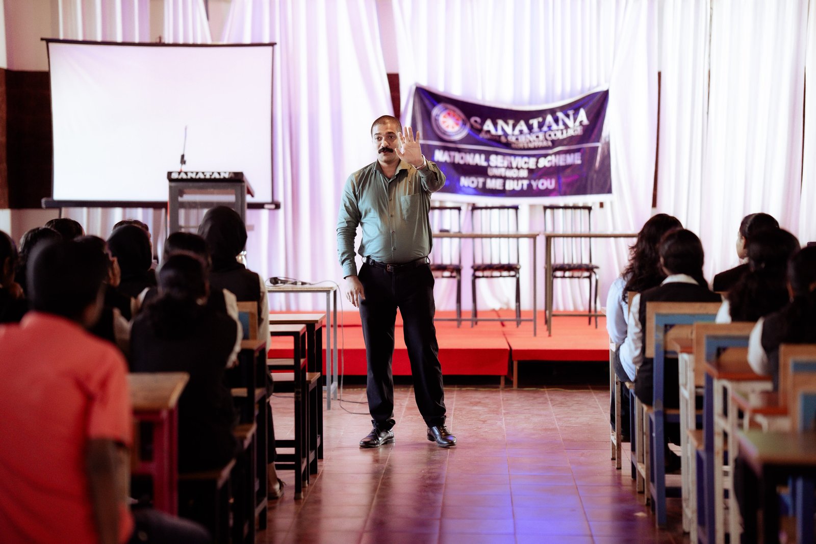 Sanatana College Auditorium Gathering