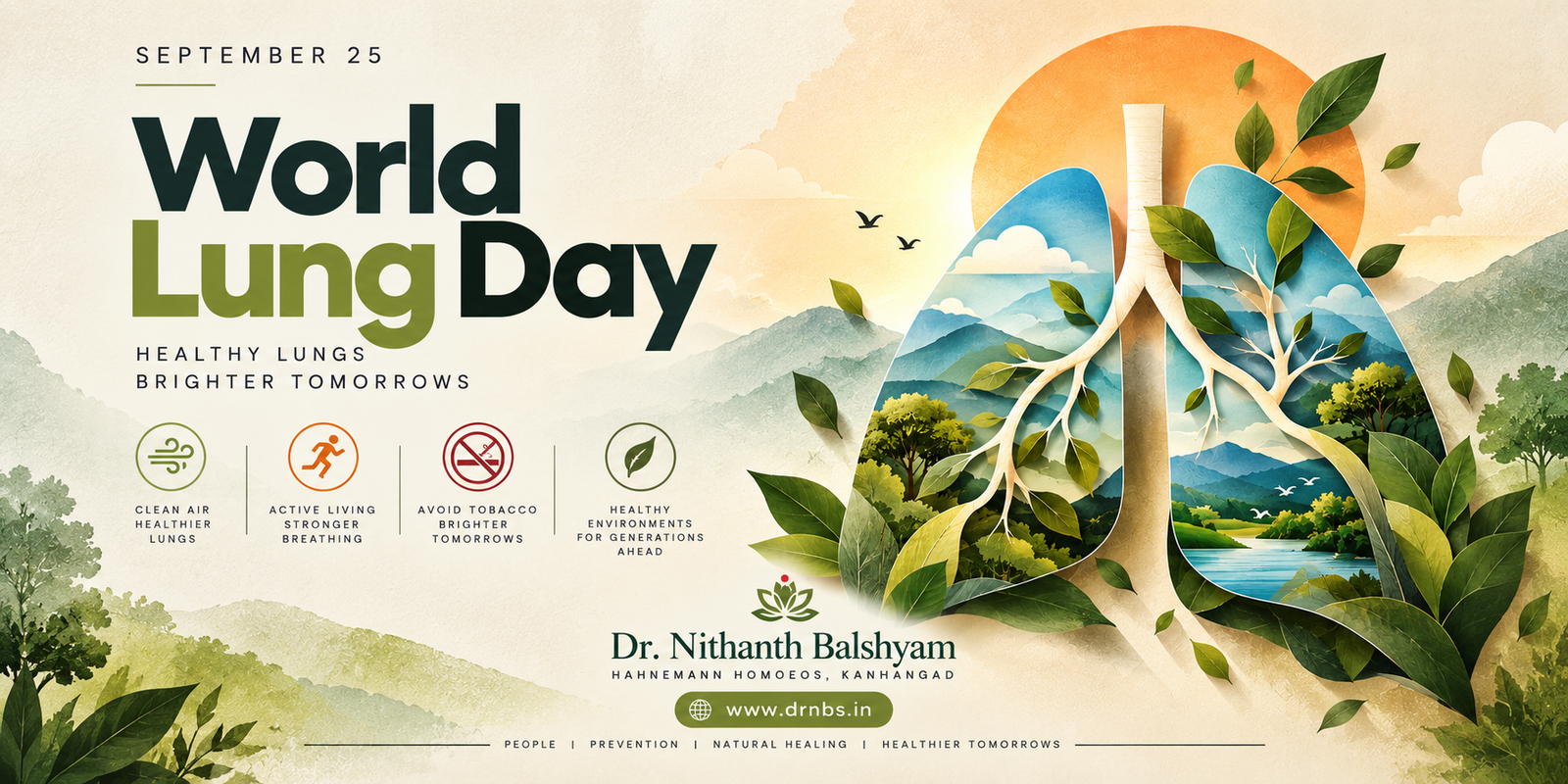 World Lung Day - Healthy Lungs, Brighter Tomorrows Poster